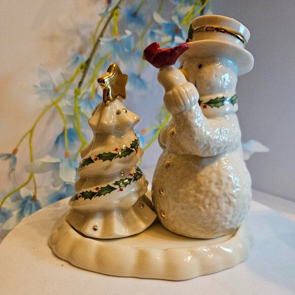 Lenox Happy Holly Days Snowman Salt and Pepper - Picture 2 of 15